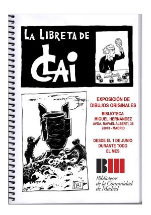 Cartel con dibujos representativos de la exposición La libreta de Clai