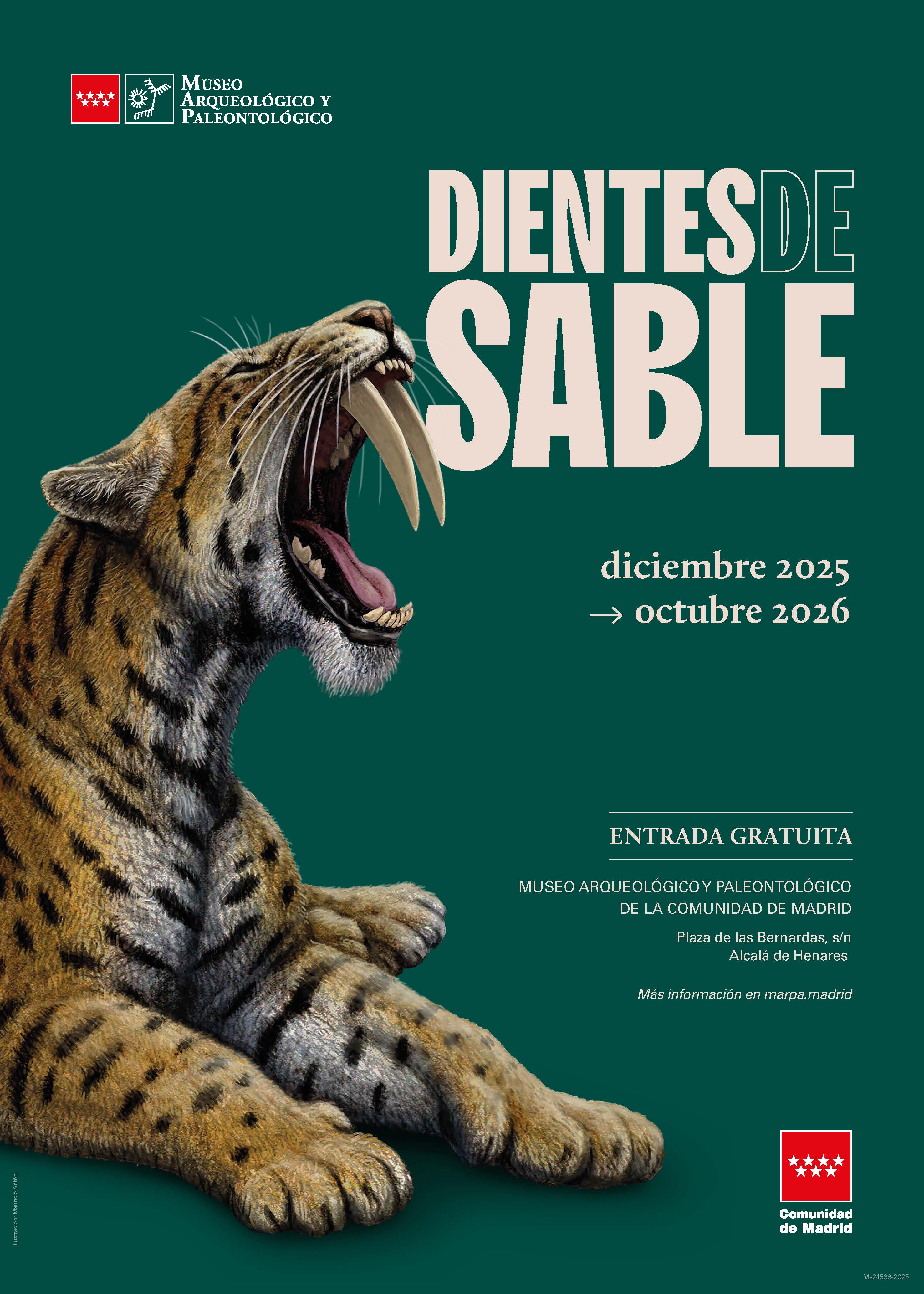 Cartel de la exposición Dientes de sable