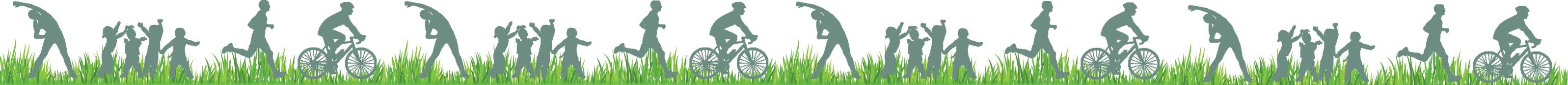 Siluetas haciendo deporte en el campo
