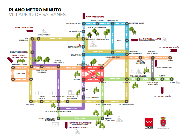 MAPA METROMINUTO VILLAREJO DE SALVANÉS