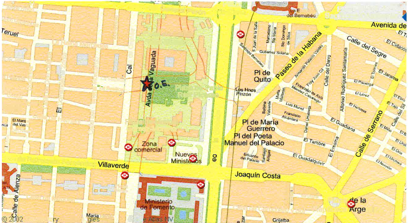 Mapa para acceso a oficina de Azca por obras Mapa Acceso Oficina Azca por obras