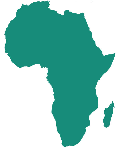Silueta del continente africano