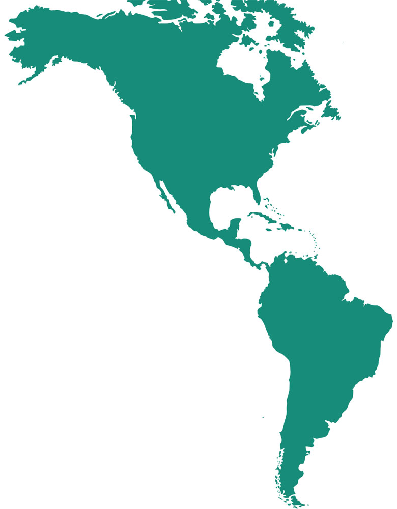 Silueta del continente americano