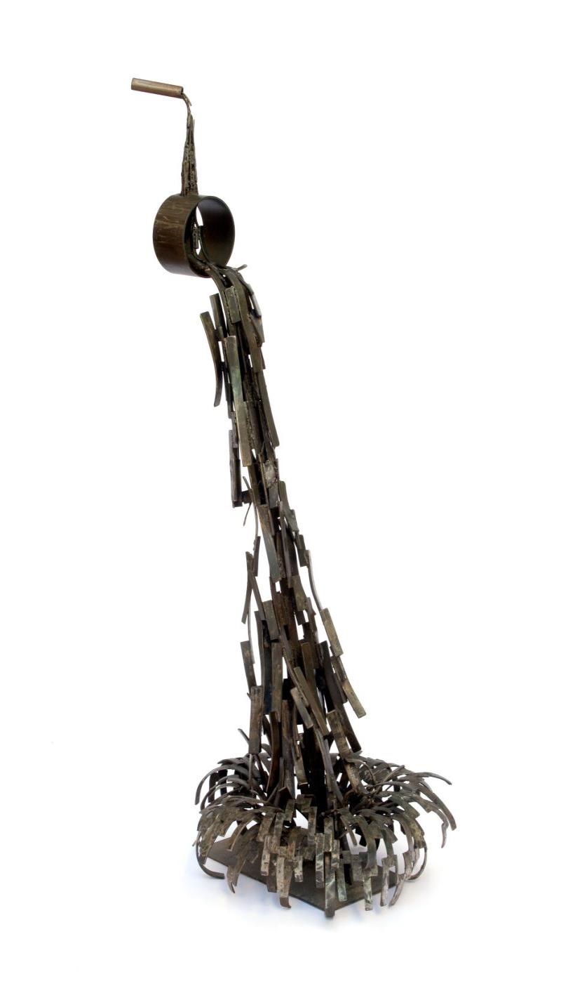 Escultura en bronce de la exposición