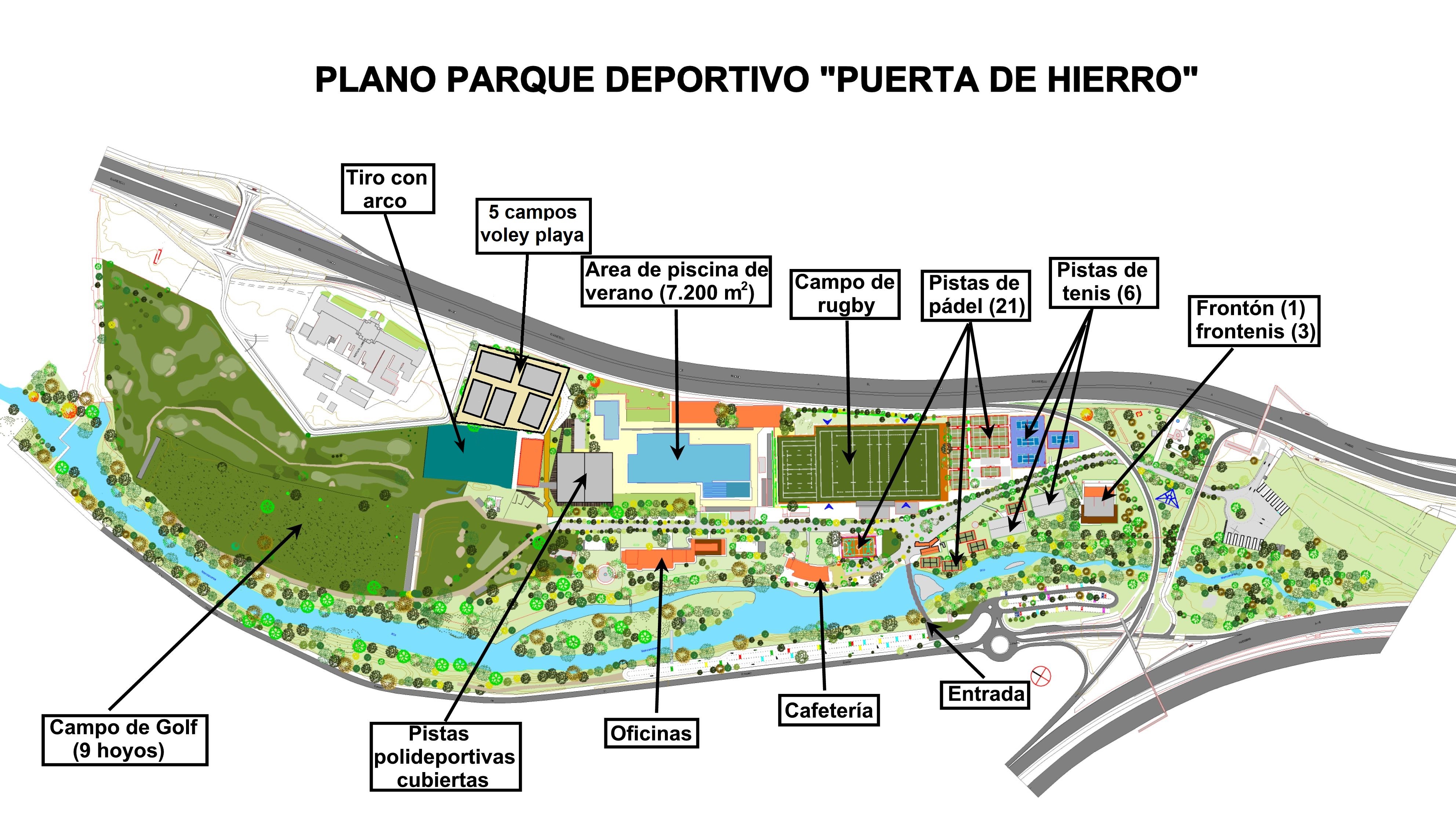 PLAN OF THE PUERTA DE HIERRO SPORTS PARK