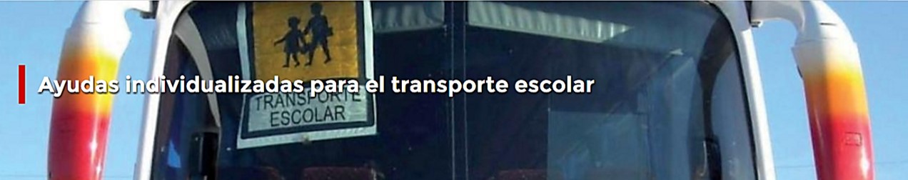 Ayudas individualizadas para el transporte escolar