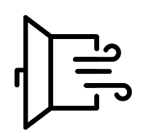 ventana abierta con corriente de aire