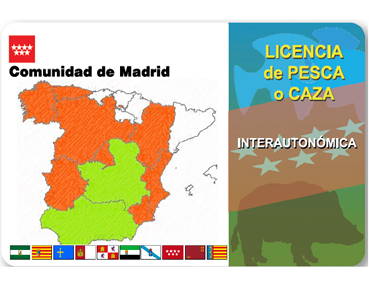 Formato de la licencia de pesca o caza interautonómica