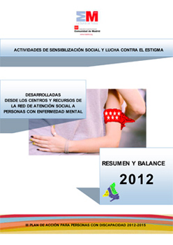 Portada del Balance de 2012 de Actividades de Lucha contra el Estigma
