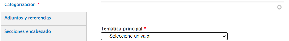 Selector de temática principal obsoleto