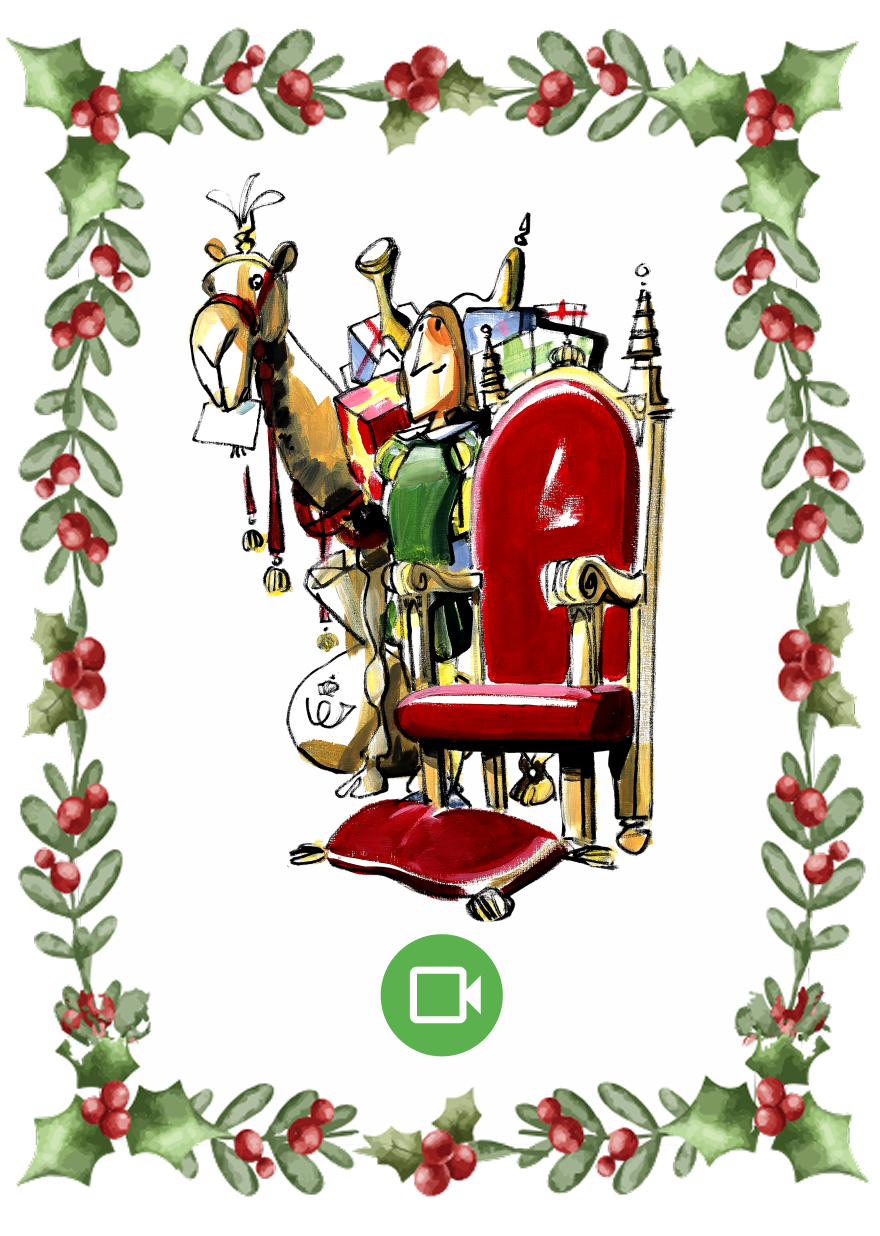 Ilustración que representa aun paje de los reyes magos