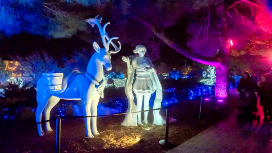 Figuras iluminada del Parque Mágicas Navidades