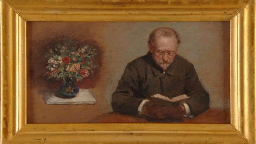 ‘Federico de Madrazo y Kuntz leyendo y florero’ 1890 Luis de Madrazo Kuntz