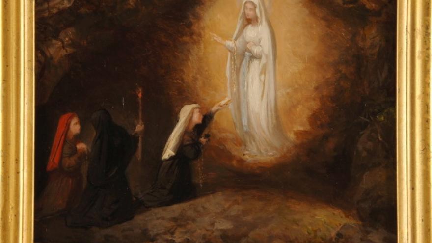 'Aparición de la Virgen de Lourdes' 1879 Luis de Madrazo