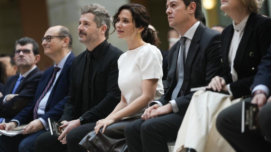 La presidenta Isabel Díaz Ayuso durante el acto de homenaje