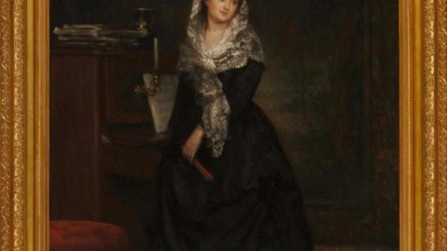 ‘Isabel de Madrazo Garreta ante el piano’ 1867 Luis de Madrazo