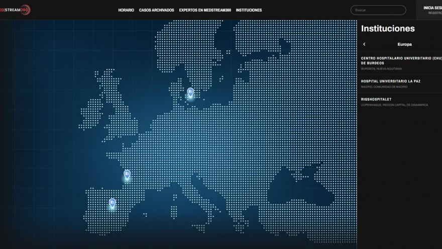 Mapa Europa hospitales