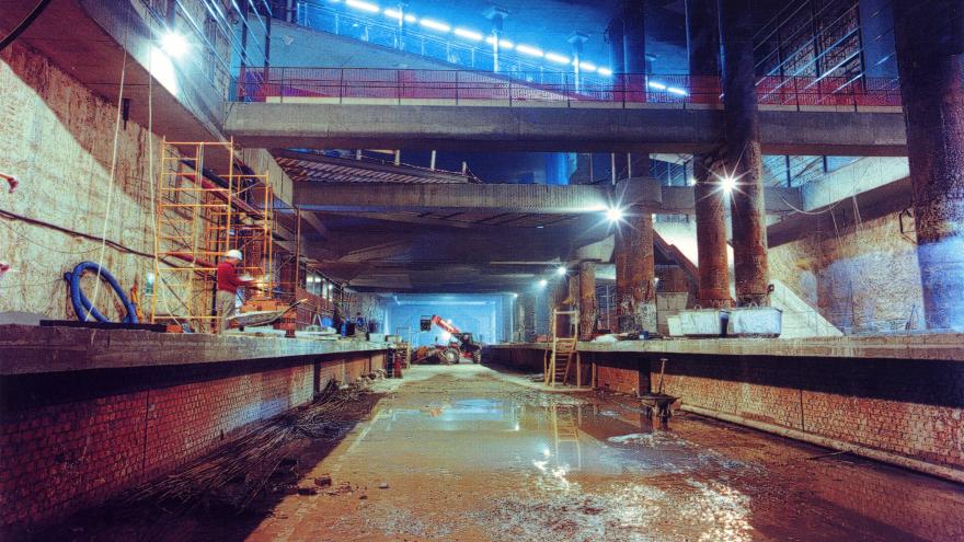 Estación Mar de Cristal en obras