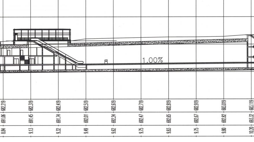 Perfil longitudinal estación Blasco Ibáñez