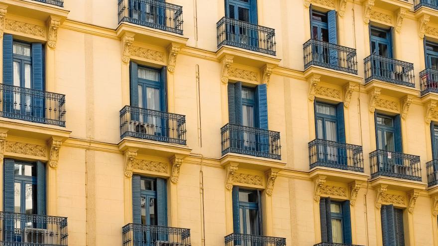 Typical old building facade