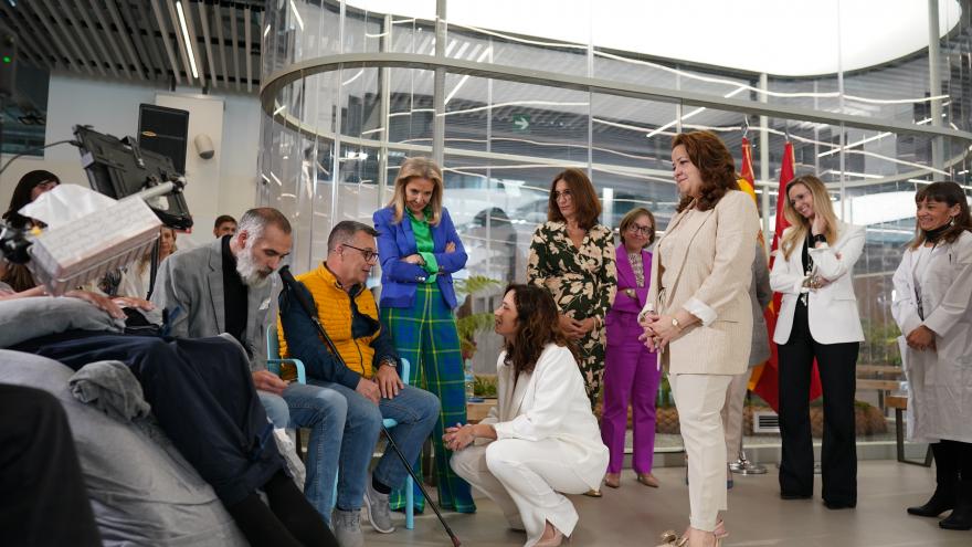 La presidenta durante su visita