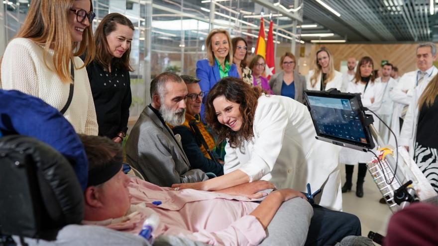 La presidenta durante su visita