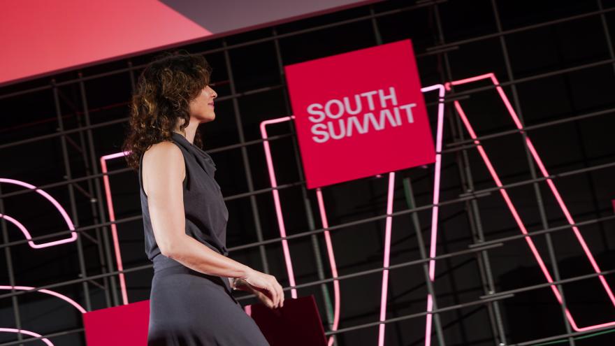La presidenta durante su visita al summit