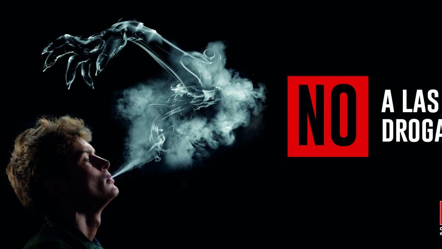 El cartel de No a las Drogas