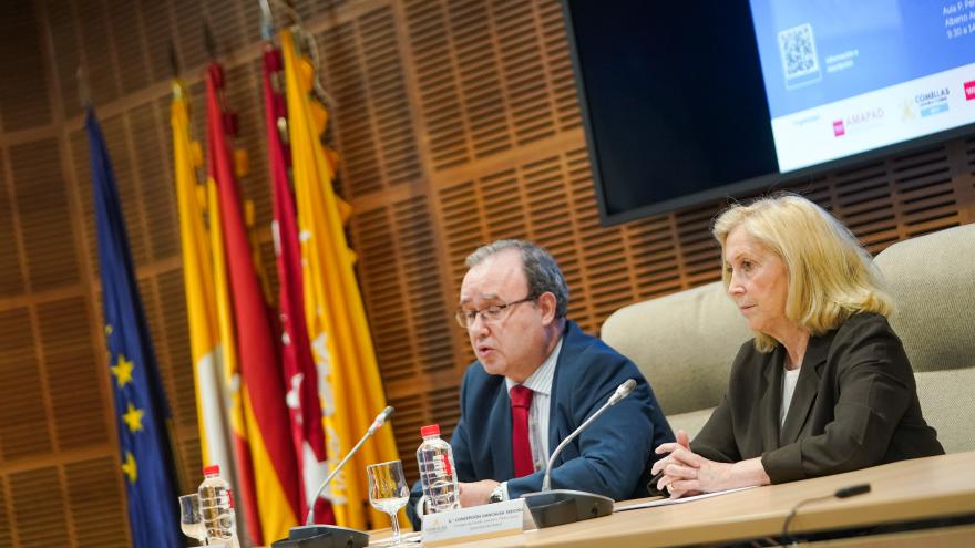 La consejera durante el encuentro 