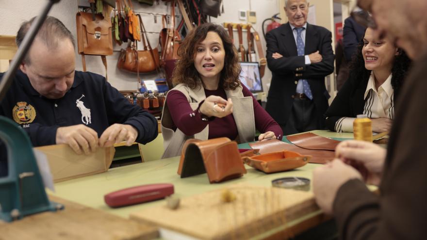 La presidenta durante su visita
