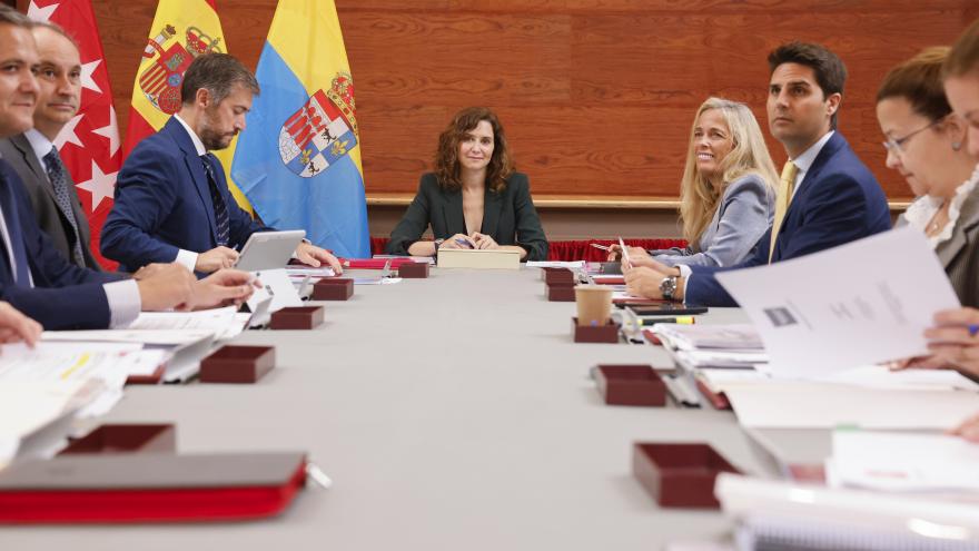 La presidenta durante la reunión del Consejo de Gobierno