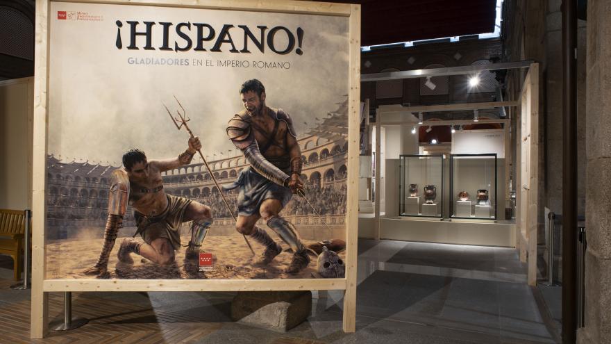 Montaje Exposición ¡Hispano! Gladiadores en el Imperio romano 1