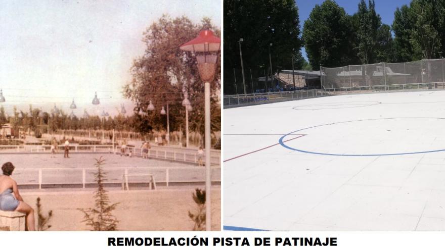 ANTES, DESPUÉS DE LA PISTA DE PATINAJE