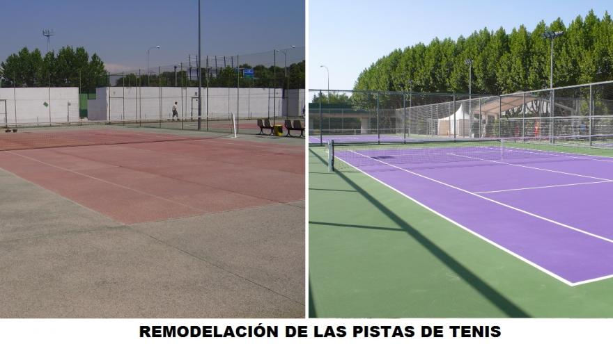 ANTES, DESPUÉS DE LAS PISTAS DE TENIS