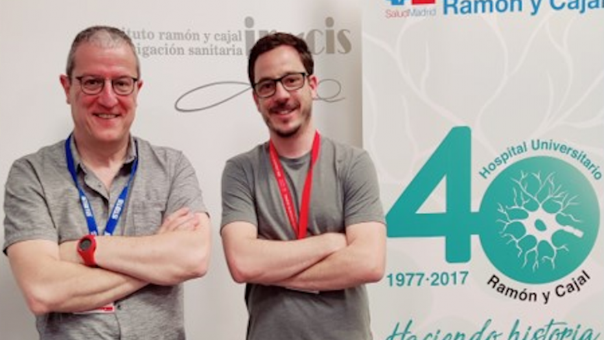 Izq a dcha: Borja Fernández, autor principal del estudio; Dr Zamora, Responsable de la UNidad de Biostadística Clínica