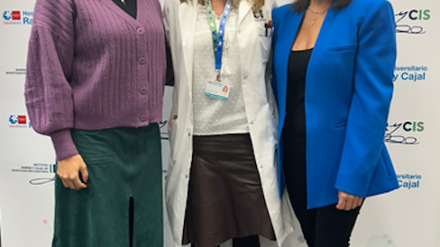 Imagen de fotocall del evento en el Hospital Universitario Ramón y Cajal