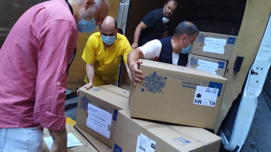 Cargando las cajas 