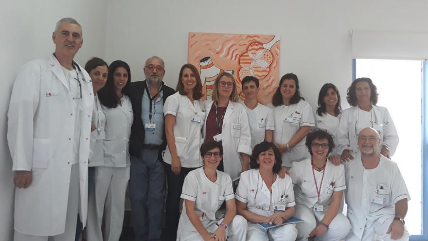Grupo de profesionales que imparten el taller para familiares de pacientes ingresados en la UCI 