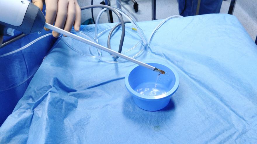 Preparación del dispositivo con vapor de agua a alta temperatura