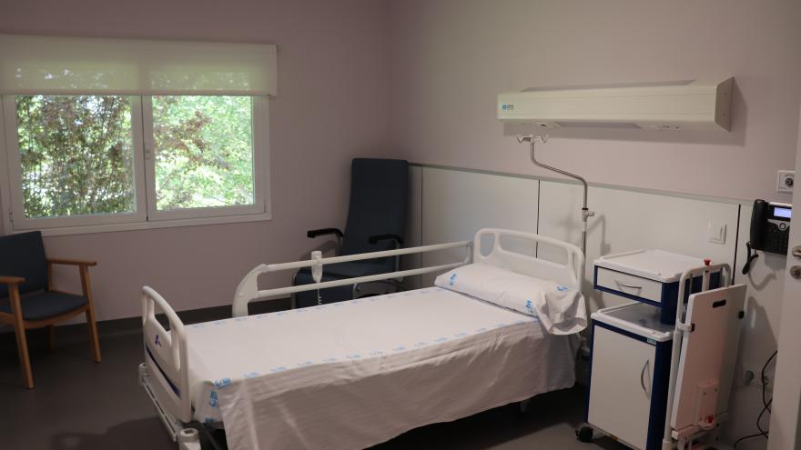 Modelo de habitación individual de la nueva unidad de Cuidados Continuados del Hospital Virgen de la Poveda