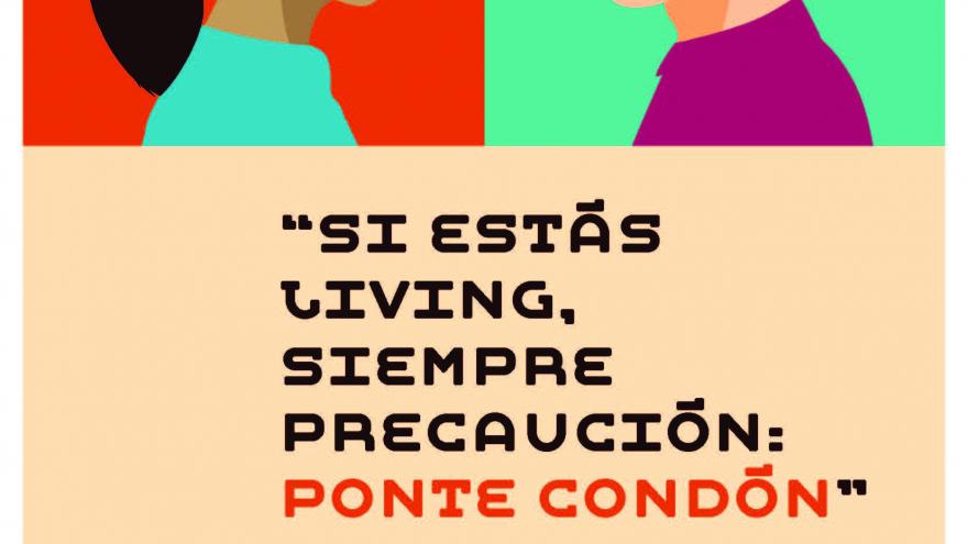 Cartel si estás living siempre precaución Ponte condón