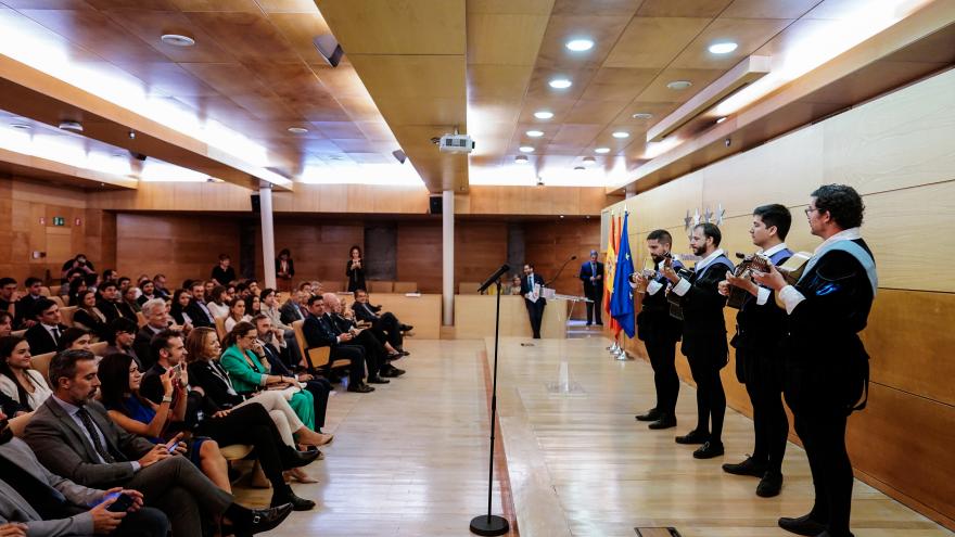 El viceconsejero de Universidades, Fidel Rodríguez Batalla, durante su intervención