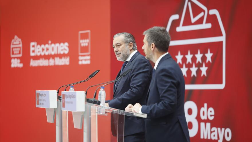 The counselor and the deputy counselor at a press conference