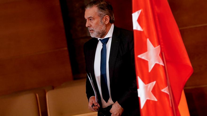 El consejero Enrique López durante la comparecencia 