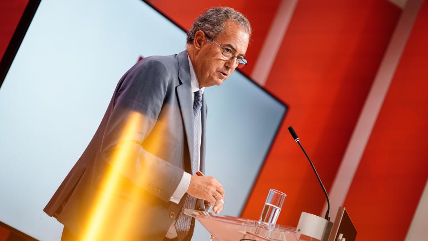 El vicepresidente Enrique Ossorio en rueda de prensa