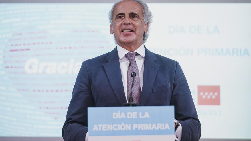 El consejero de Sanidad durante su intervención