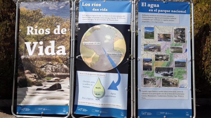 El agua, fundamental para la vida Paneles de la exposición