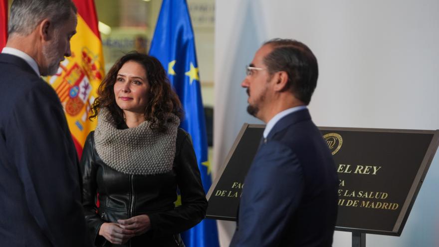 Díaz Ayuso, en la inauguración de la nueva Facultad de Ciencias de la Salud de la Universidad pública Carlos III de Madrid La presidenta Isabel Díaz Ayuso