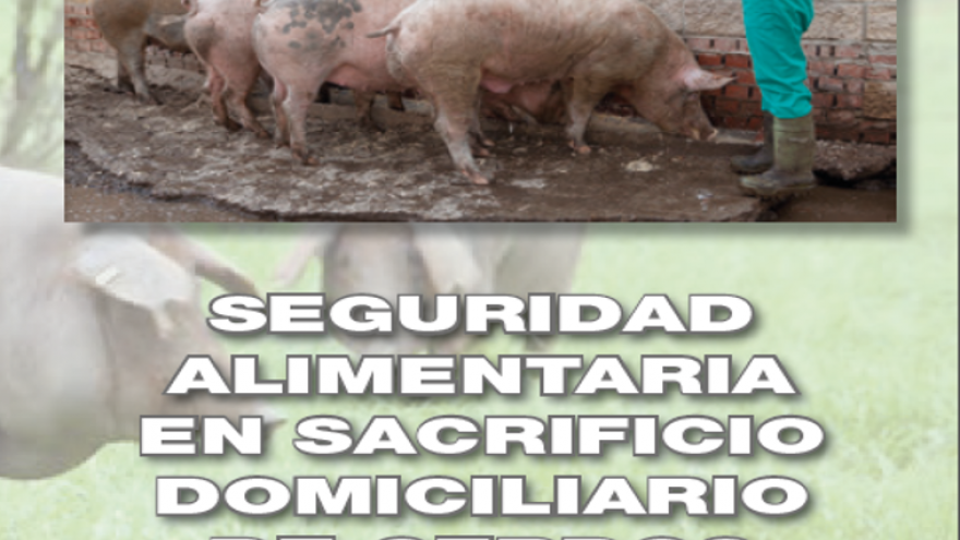 Portada del folleto: sacrificio domiciliario de cerdos