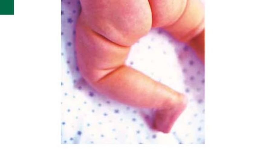 Culito y piernas de un bebe recién nacido